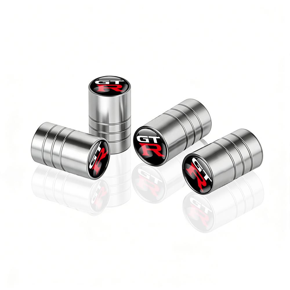 4pc Metal Car Wheel Tire Valve Stem Caps Covers Car Accessories For Nissan Nismo Xtrail 1 Qashqai Skyline Rogue Leaf Note Sentra