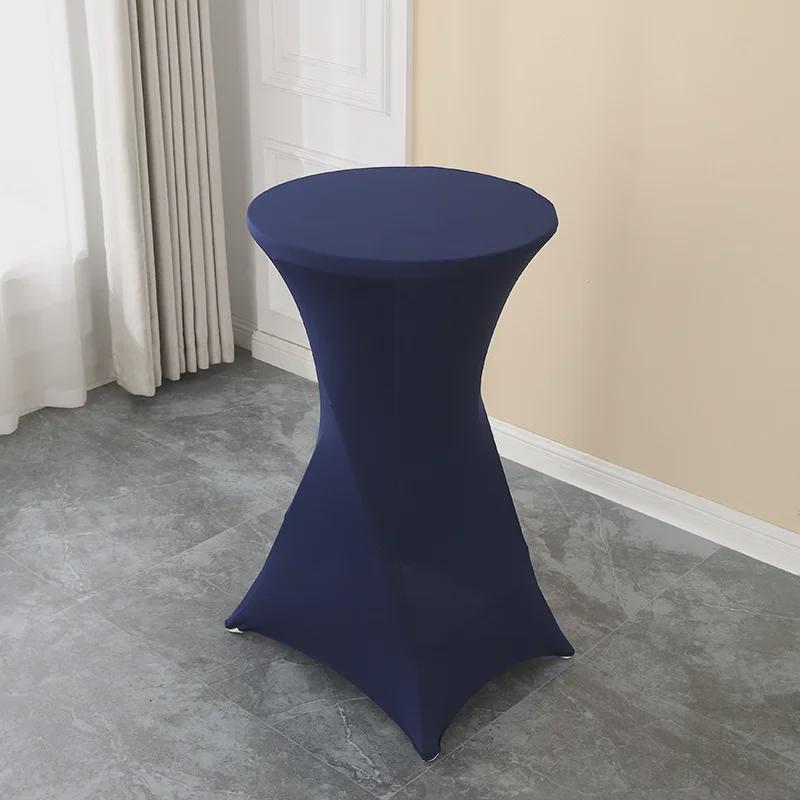 High-End Elastic Table Cover for Banquets & Weddings - Round Cocktail and Bar Skirt
