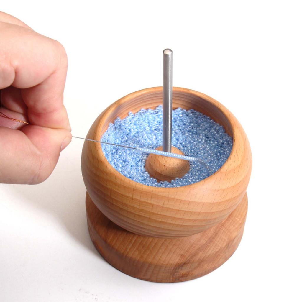 Bead Spinner for Jewelry Making, Effortless Rotating Wooden Clay Bead Spinner, Beading Supplies for Making Waist,Bracelets, Necklace