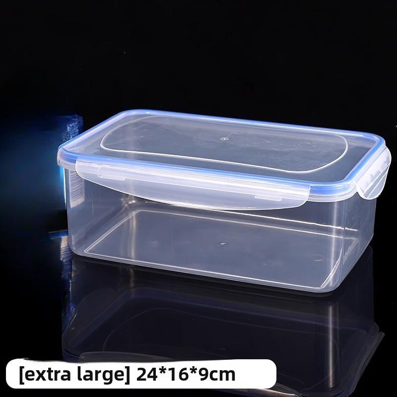 Kitchen Refrigerator Rectangular Thickened Microwave Heat-resistant Lunch Box Vegetables and Fruits Frozen Sealed Preservation Box