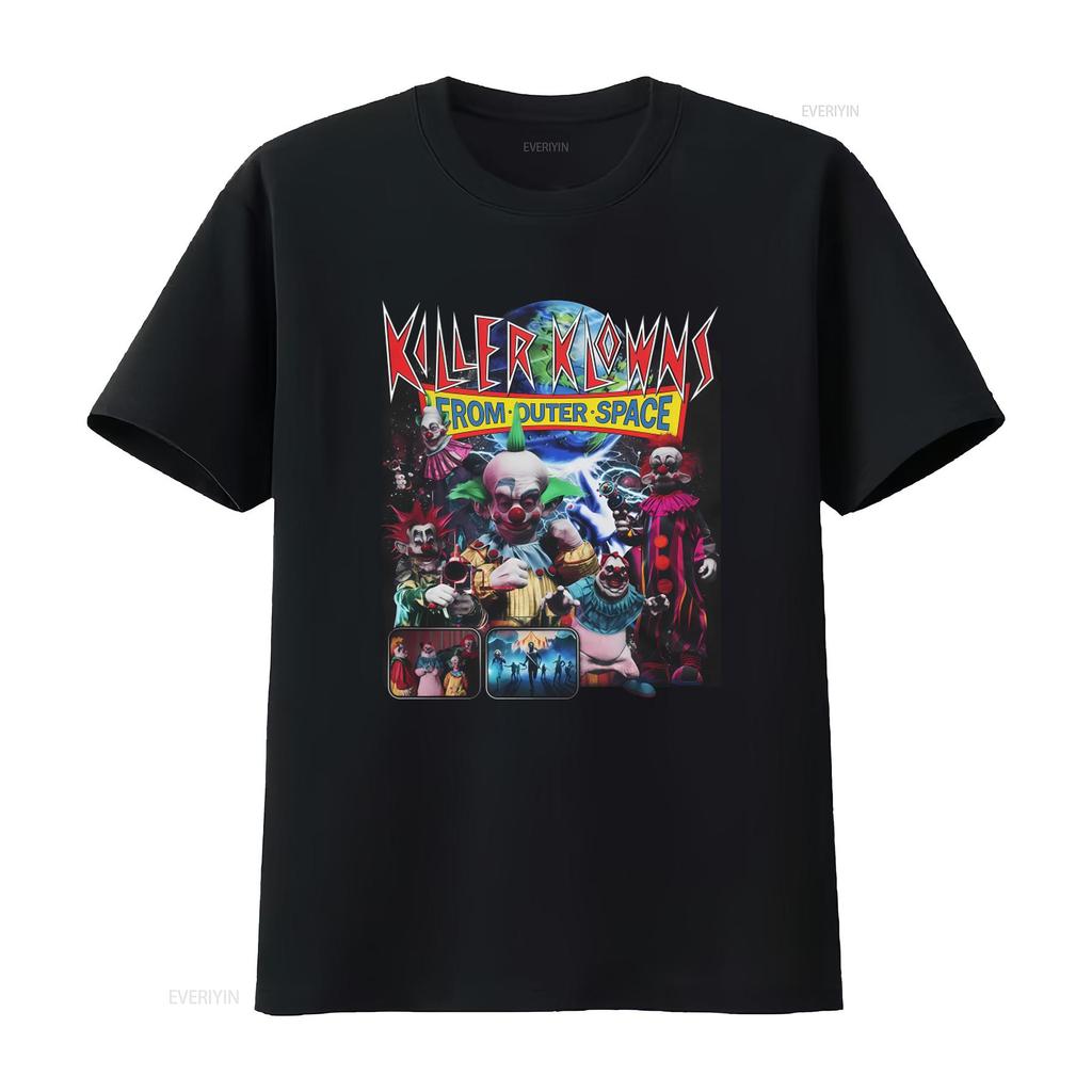 Killer Klowns from Outer Space Horror Movie T Shirt for Casual Vintage Washed Streetwear Comfortable Top For Everyday Wear