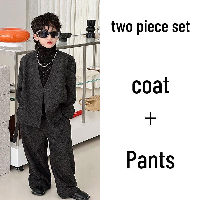 Boys' Spring & Autumn 2025 Fashion Flower Suit Set for Events