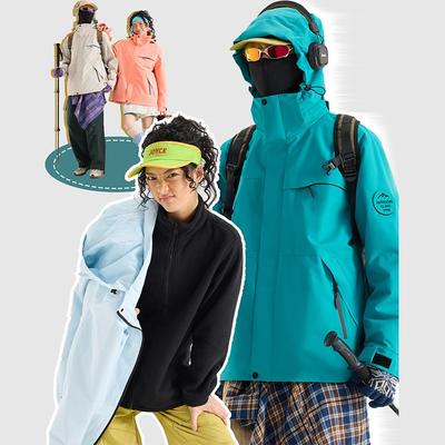 Jacket Women's Outdoor Hiking Suit Fleece Liner Windproof and Waterproof Three-in-one Jacket Men's Customization