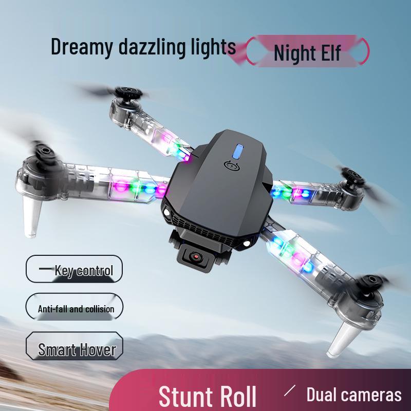 E88D Foldable Drone with Lights & Remote Control - E99D Kids' Aerial Photography Toy Aircraft
