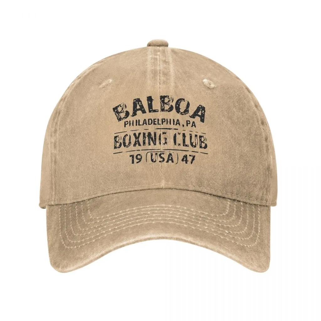Vintage Balboa Boxing Club Movie Philly Baseball Cap Men Women Distressed Denim Washed Sun Cap Work Outdoor All Seasons Gift Hat