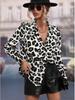 2026 Spring/Summer Leopard Print Long-Sleeve Lapel Shirt - Elegant, Versatile, and Perfect for Commuting.