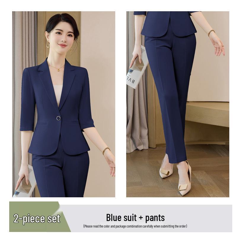 Women's 3/4 Sleeve Professional Suit Set - 2026 Spring OL Temperament Formal Wear for Commuting and Work
