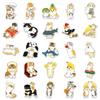 50 Cute Hand-Drawn Kitten Stickers: Waterproof Decals for Notebooks, Suitcases, Journals, and Water Bottles