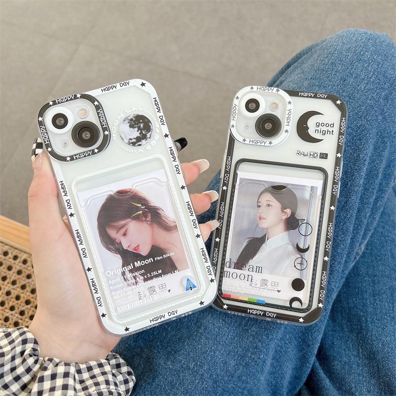 Cartoon Bear Rabbit Photo Wallet Card Holder Case For Iphone 11 13 12 Pro Max Xr Xs X 7 8 Plus Se 2020 Shockproof Phone Cases