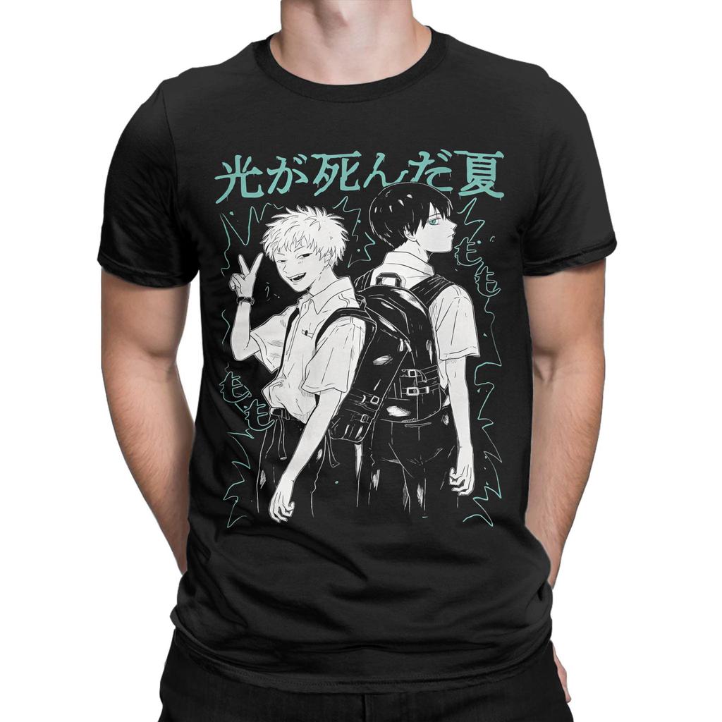 The Summer Hikaru Died Anime Pánské tričko Novinková trička s krátkým rukávem s kulatým výstřihem Čistá bavlna Nadměrné velikosti Oblečení
