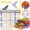 100PCS 200PCS C-Type Plastic Chain Buckle Parrot Toys Mixed Colors Swing Climbing Cage Action Training Toy for Pet Birds