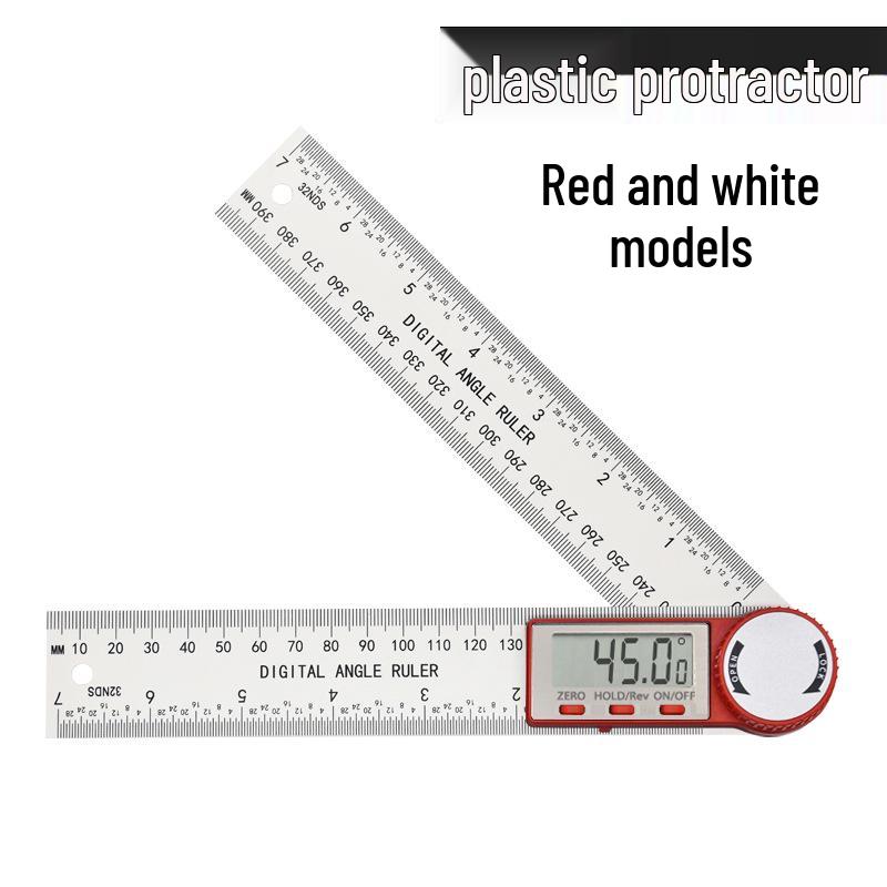 Two-in-One Digital Angle Finder & Protractor - Black and White Woodworking Tool