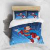 Comfortable 3D Cartoon Superhero Bedding Set, Including Duvet Cover, Pillowcases and Children's Set.