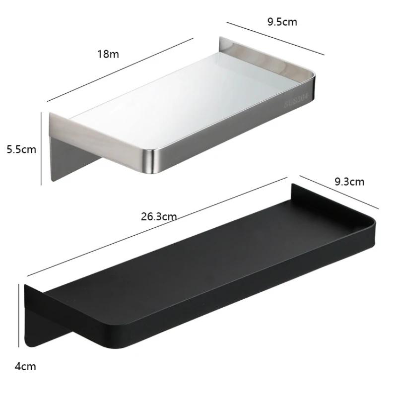 304 Stainless Steel Storage Rack Is Suitable for Bathrooms and Kitchens, and Small Item Storage Racks Are Easy To Install