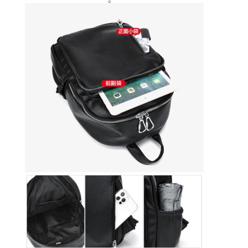 Ryggsekk Reiseveske for kvinner Mote Multifunksjonell ryggsekk i mykt skinn Trend Casual Bag