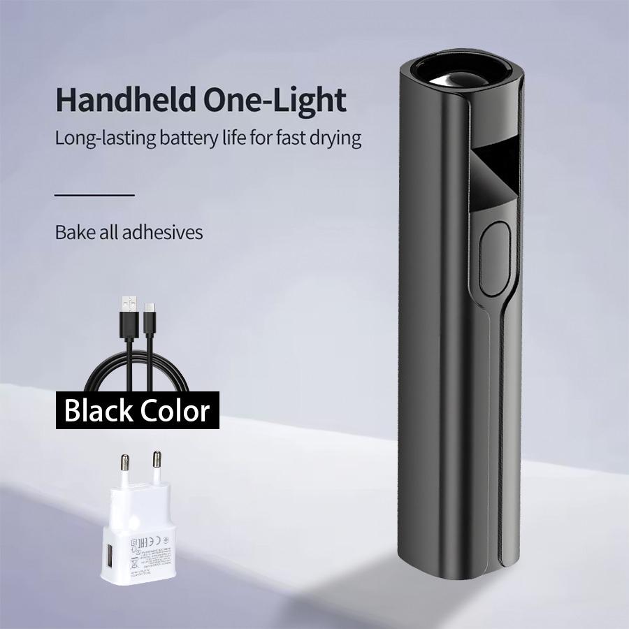 Taşınabilir El Mini Tırnak Lambası Tüm Jel Lehçe Hızlı Kuru USB Tırnak Kurutma Makinesi UV LED Tırnak Lambası Mini El Feneri Kalem