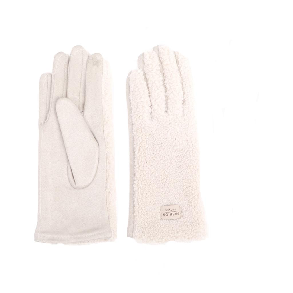 Deer Skin Lamb Wool Warm Gloves For Men And Women Cycling Skiing Gloves With Thick Velvet Gloves