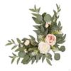 2 Delar Bröllopsbåge Blommor Blomsterarrangemang Konstgjord Blomsterswagg för