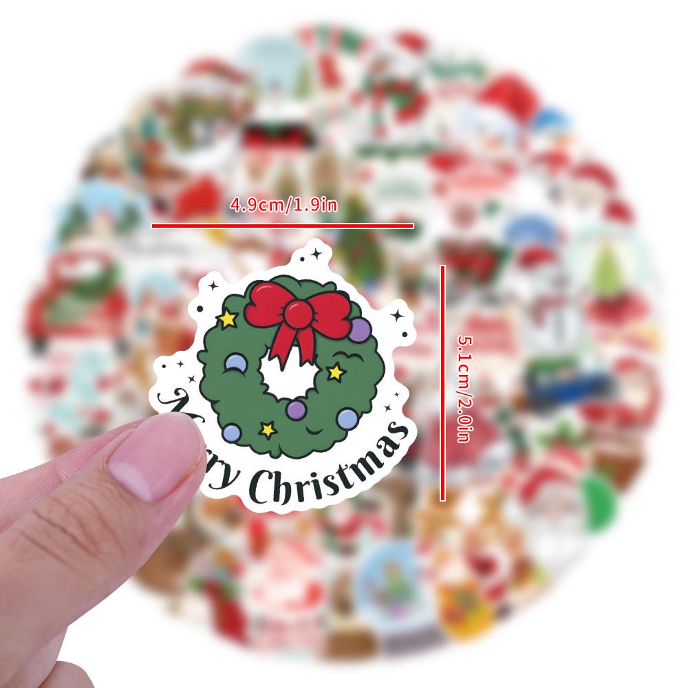 120 Christmas Graffiti Stickers: Waterproof Decoration for Notebooks, Guitars, Skateboards & DIY Projects