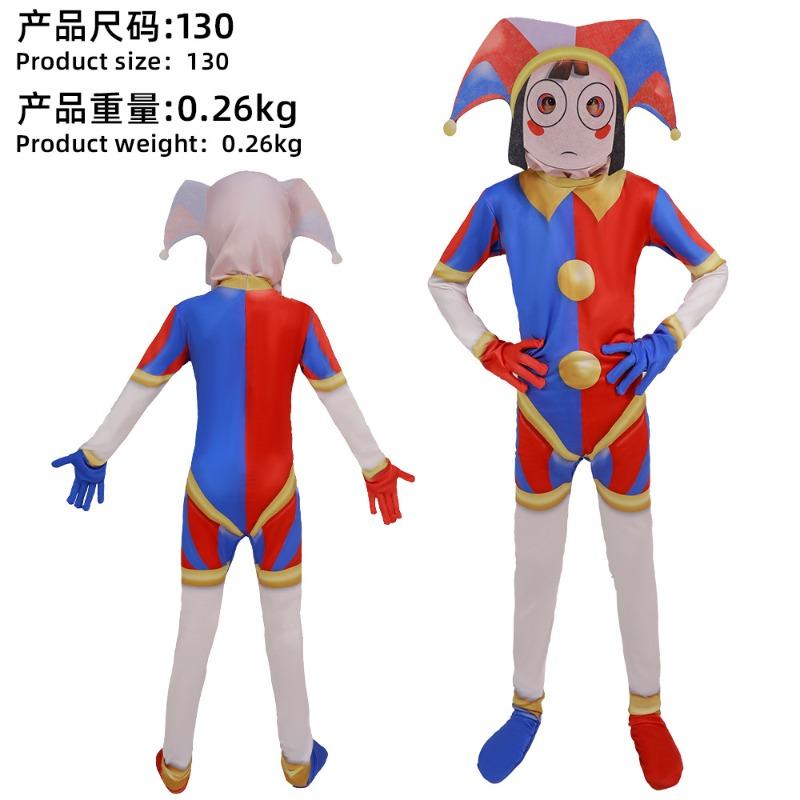 Halloween magic number circus cos Pamney clown onesie children's day stage costume