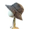 New washed distressed denim fisherman hat for women, makes the face look smaller, Japanese style, suitable for large head sizes, sun protection,