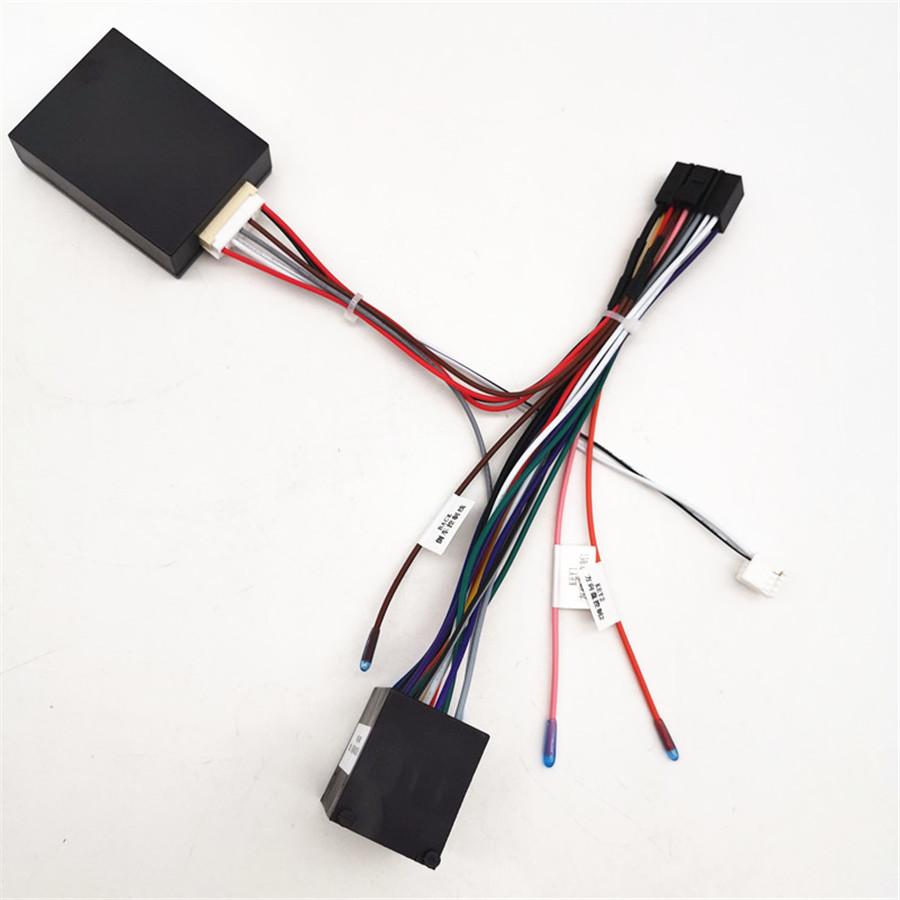 Car 16Pin Power Wiring Harness Cable Adapter With Canbus Box Rear Camera Cable For BMW E46/E39(1995-2000)/E53(99) Install Aftermarket Android Stereo