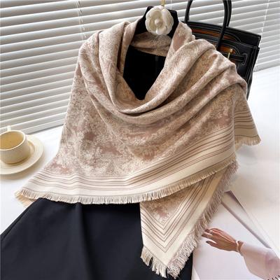 Neu Frauen Großen Quadratischen Schal 125x125cm Quaste Farbe Spiel Schals Herbst Winter Verdickung Warme Vintage Wraps Imitation