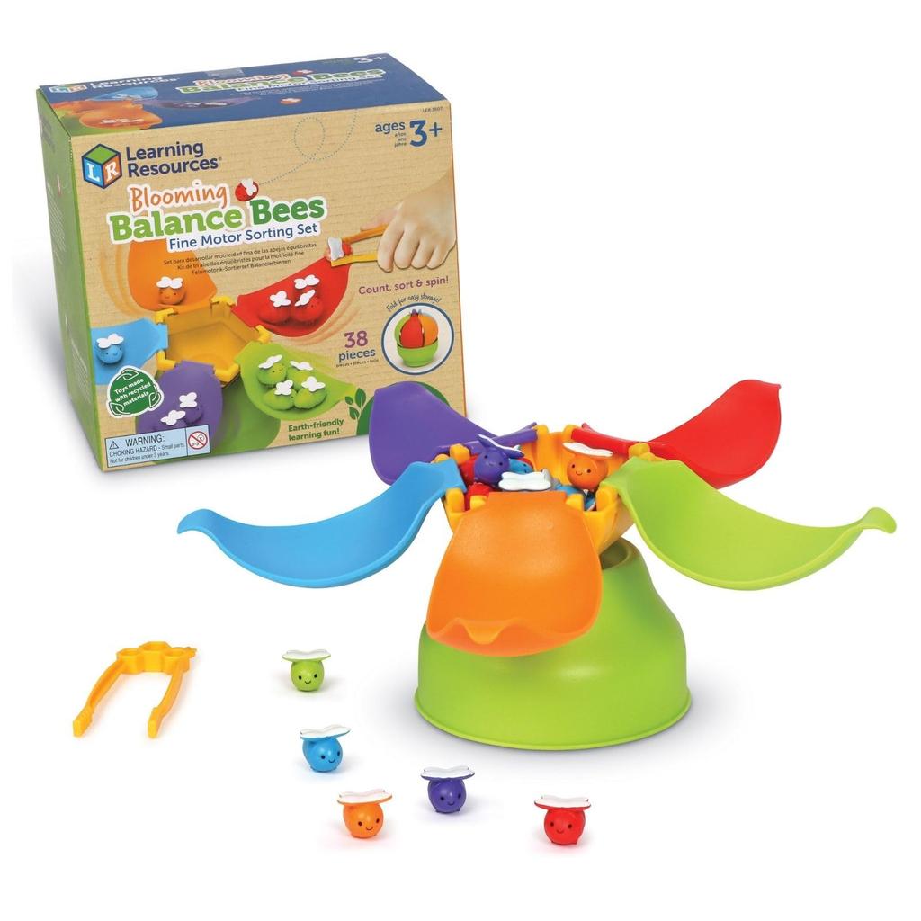 Learning Resources Pinch and Swing Flowers and Bees Toddler Toy, Finger Dexterity Development, Number Play, LER3607 (Authentic Product)