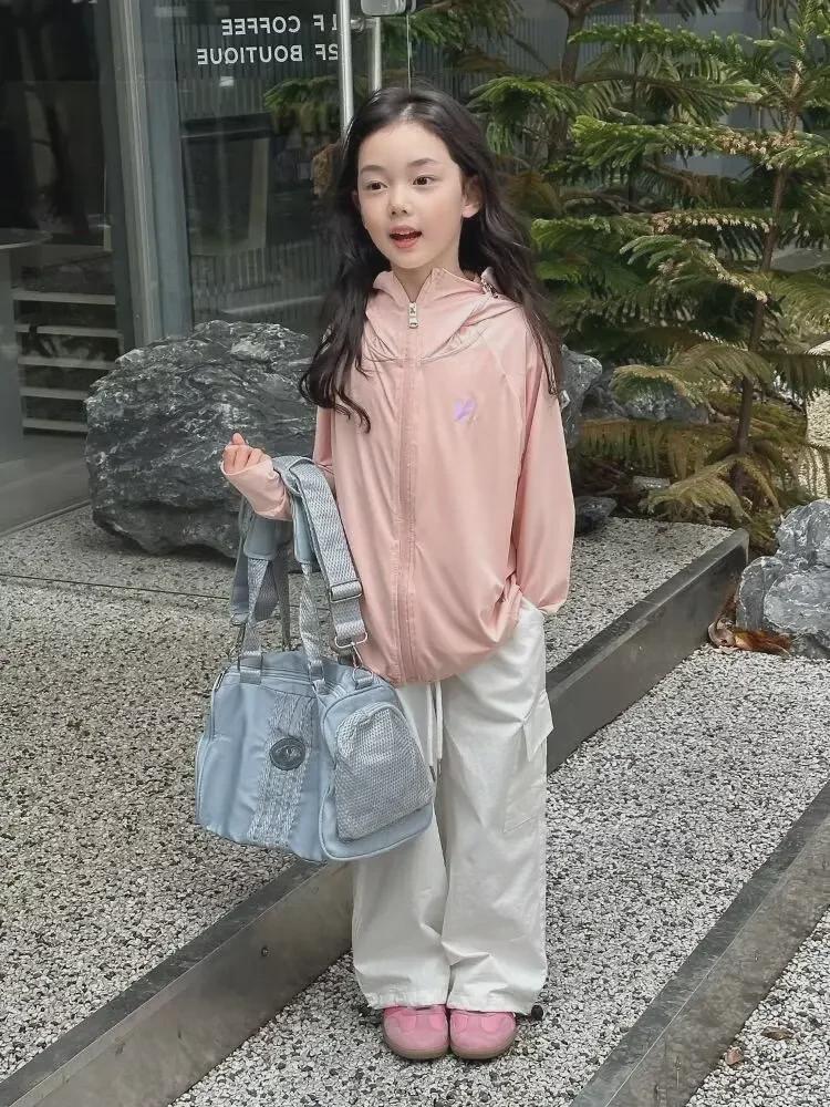 Korean Style Girls' Summer Casual Wide-Leg Overalls