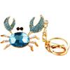 Cute Crab Charms Keychain for Women Men Gifts Jewelry Rhinestone Bag Decor Cartoon Animal Key Chain