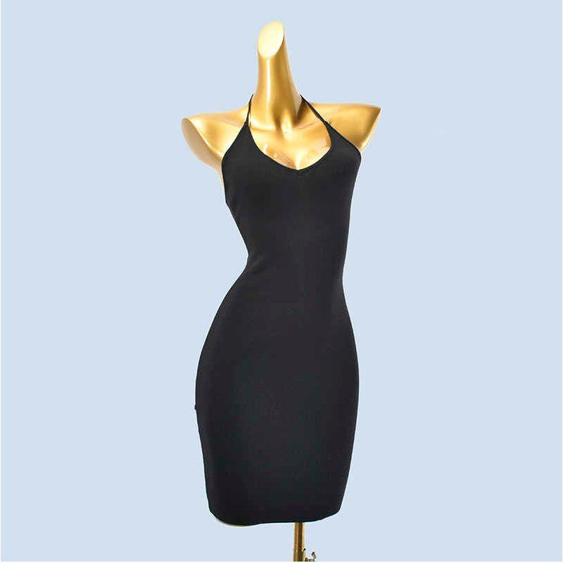

Sexy Halter Backless Slim-Fit Hip-Wrapped Short Dress Women s Summer New Arrival Elegant Slim Looking Sleeveless Dress Fashion Black S