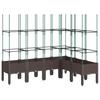 Plant Pot with Trellis Brown 160 x 120 x 142.5 cm PP