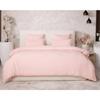 Housse De Couette + Taies Gaze De Coton Lave 240 X 260 Cm Douceur Rose