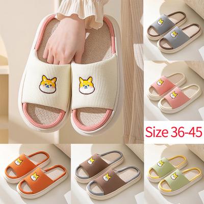 Four Seasons Cartoon Home Sandals Female Couples Indoor Household Wooden Floor Blocking Slippery Thick Slippers