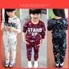 Bequemes Baumwoll-Kleinkind Kinder Baby Mädchen T-Shirt Tops Kleid und lange Hosen Set