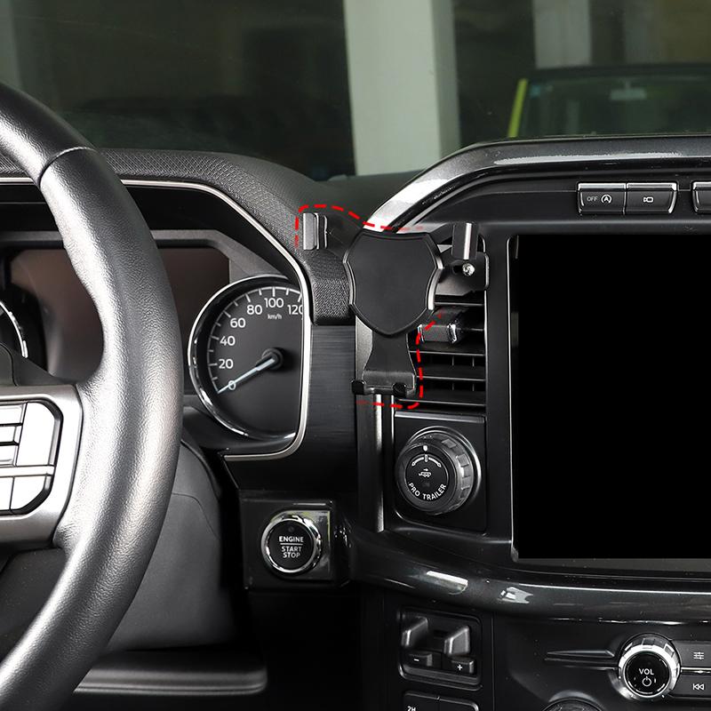 Car Air Conditioning Vent Mobile Phone Bracket GPS Phone Stand Bracket  Fit For Ford F150 2021 Up Car Interior Accessories