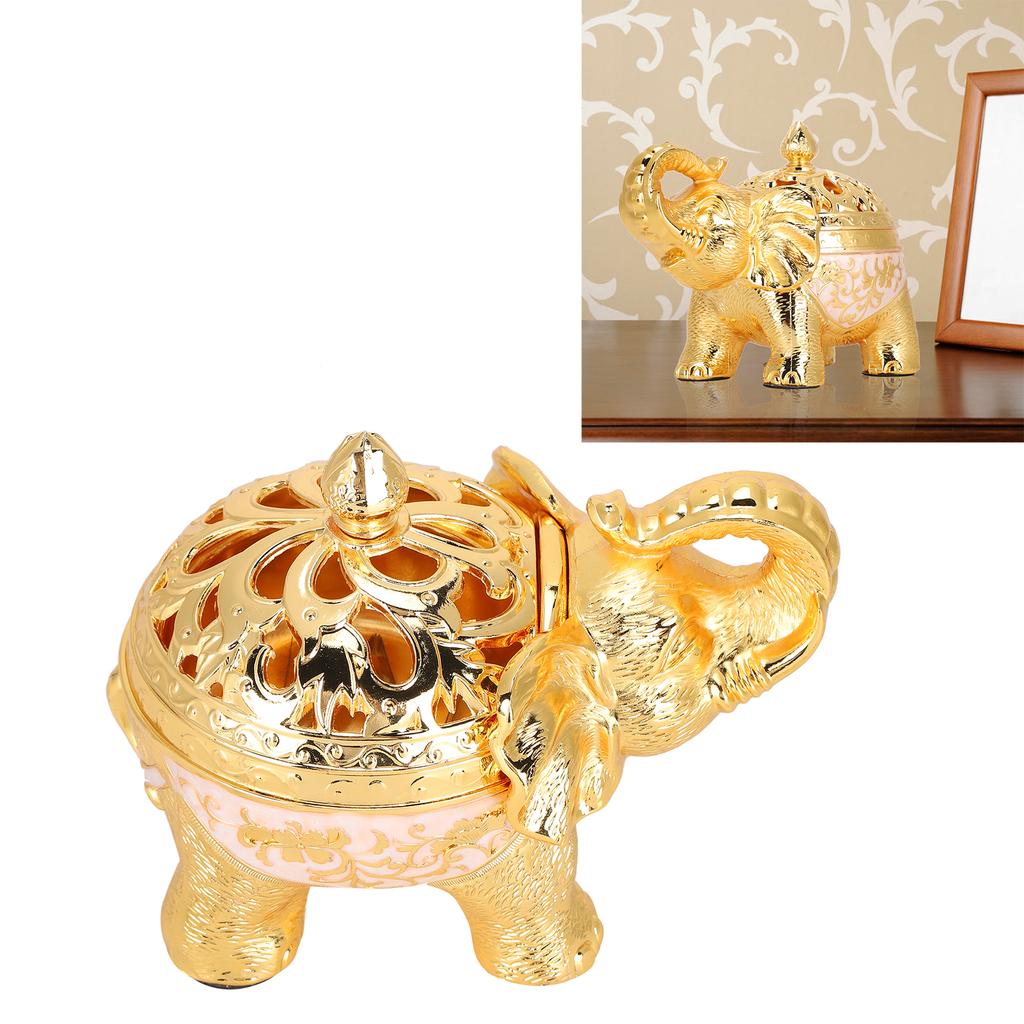 Elephant Shaped Incense   Aromatherapy Ornament for Living Room Entryway Bedroom(Bronze )