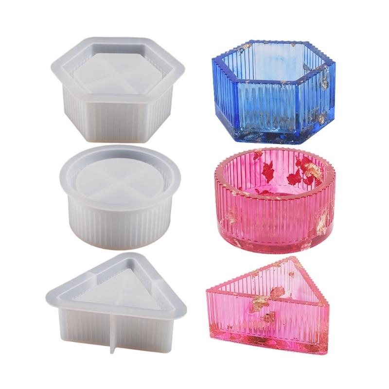 DIY Crystal Epoxy Resin Jar Mold Storage Box Tank Silicone Molds for DIY Jewelry Making Candy Box Container Casting Tool