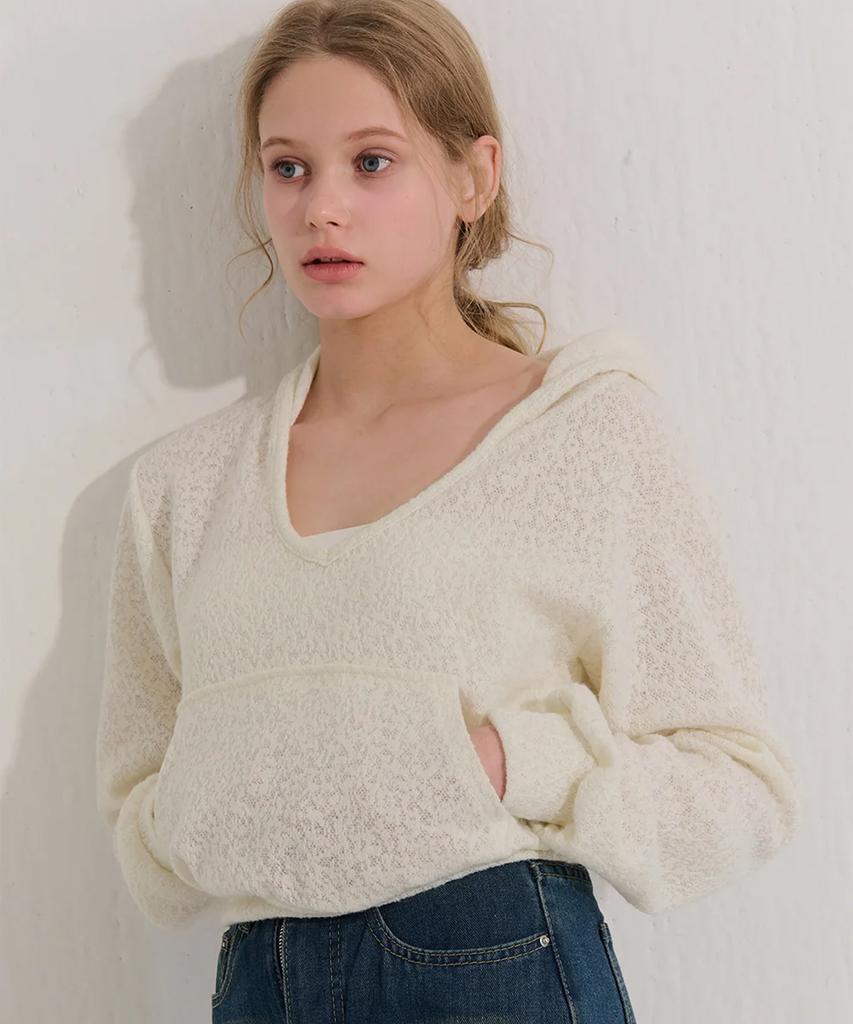 Kamino Knit Hoodie Ivory