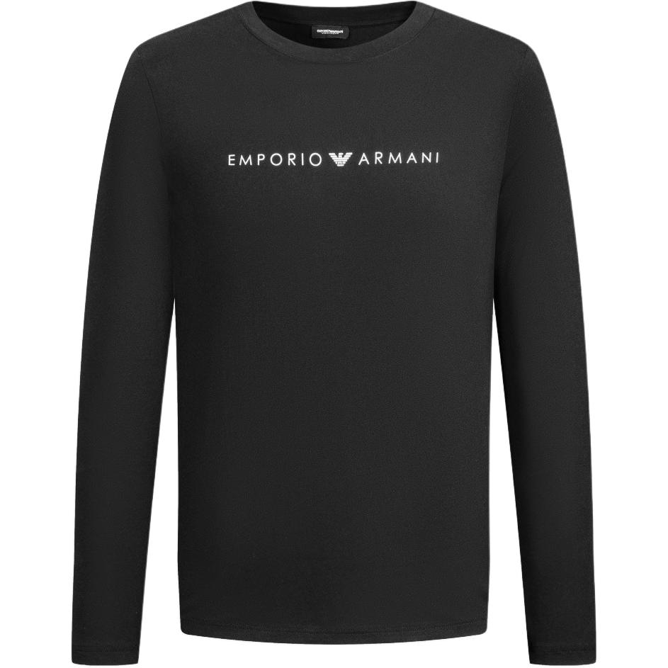 

Emporio Armani FW24 Logo Print Solid Color Round Neck Long Sleeve T-Shirt Women tops Black 164721-4F227-00020 XS
