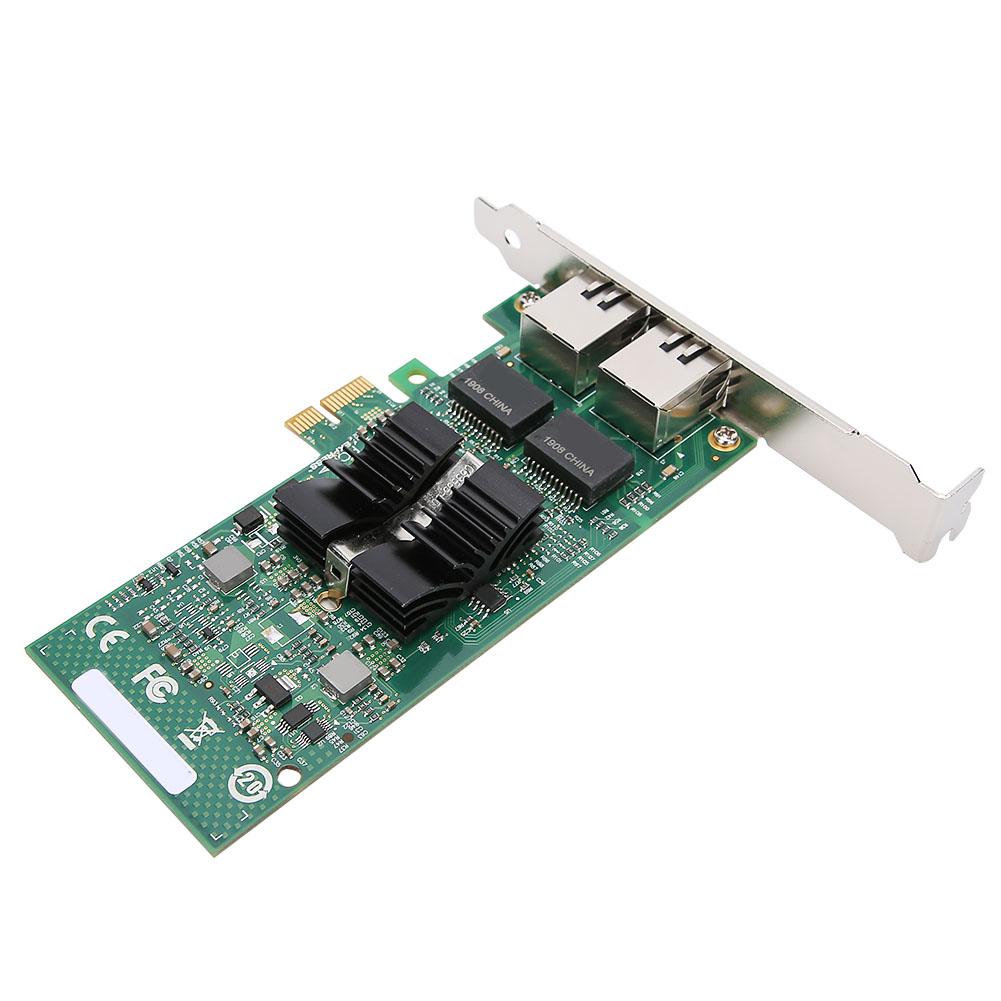 For INTEL 82576 T2 Gigabit PCI e Dual Port Network Adapter Card Desktop 1000Mbps Server NIC LED