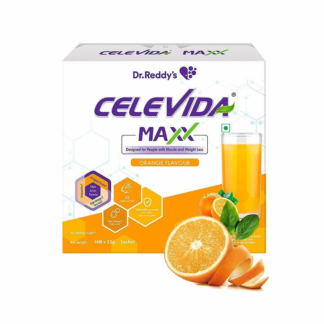 

Dr. Reddy’s Celevida Maxx підтримує здоров я м язів і імунітет (14 пакетиків по 33 г)