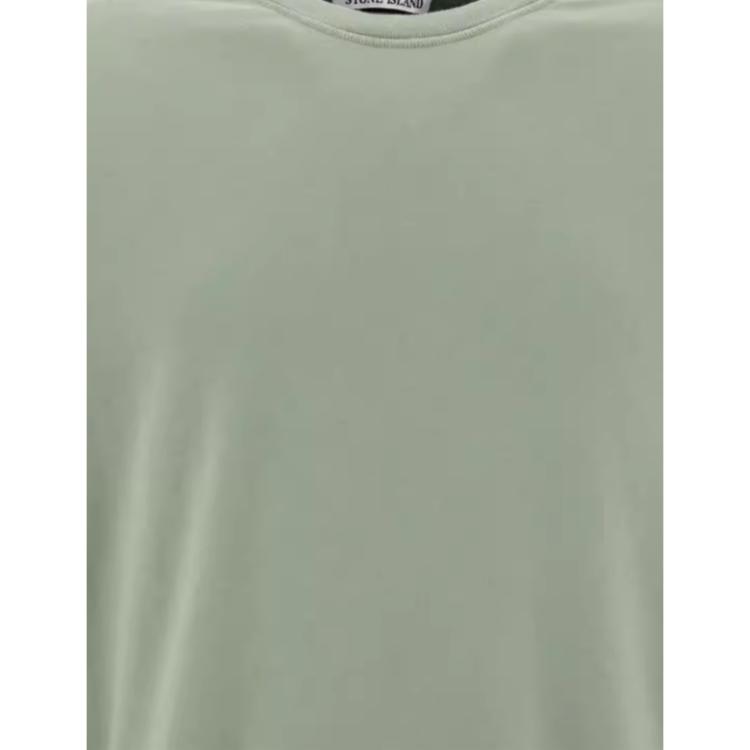 STONE ISLAND Moletom com Gola Redonda e Manga Longa com Patch de Logo Masculino sweatshirt Verde K1S1561000-44S0051-V0055