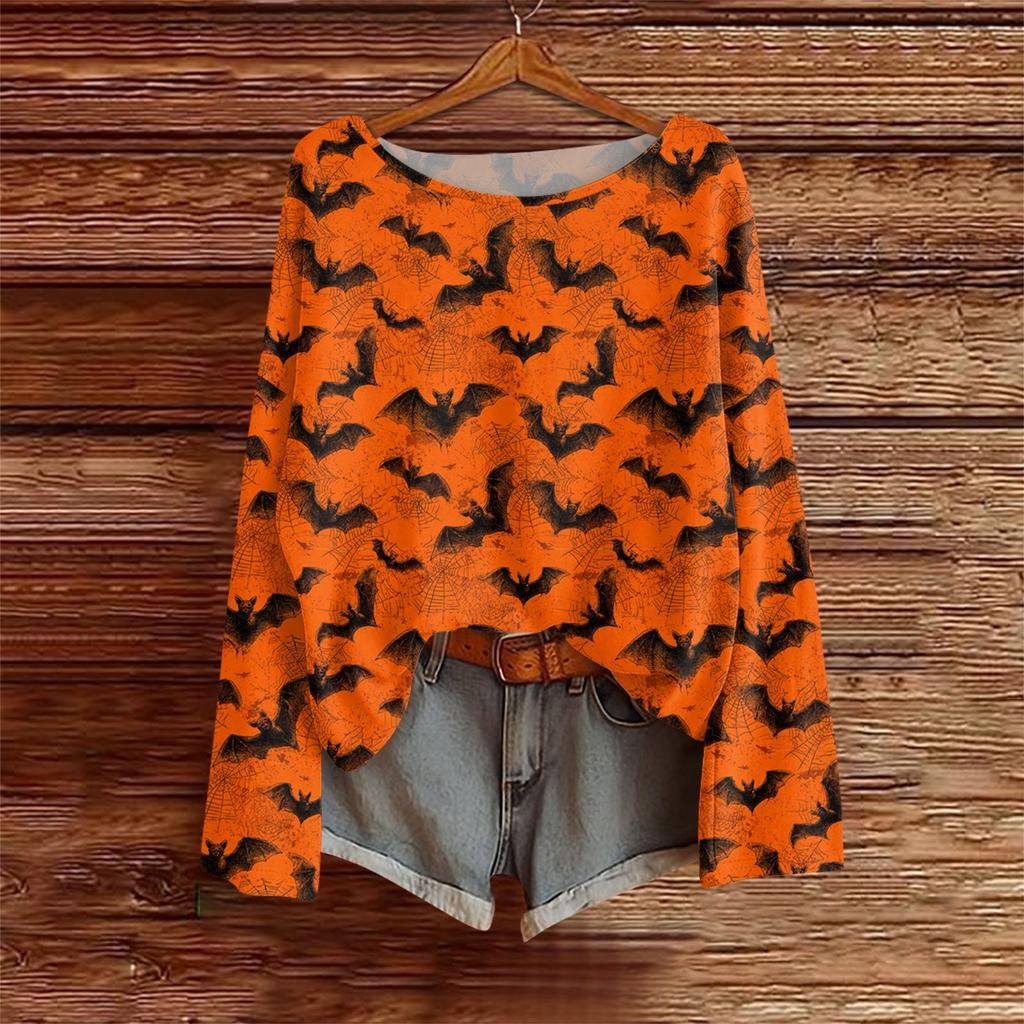 Long Sleeve Shirts For Women Print Graphic Tees Blouses Casual Plus Size Basic Tops Pullover