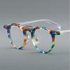 Blue Light Filter Reading Glasses Men Luxury Designer Small Oval Green Ultralight Acetate Frames Okulary