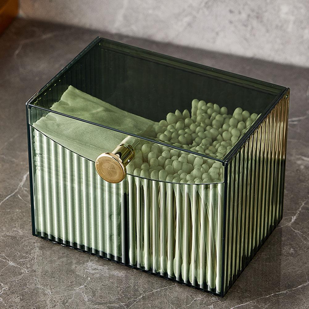 Clear Holder Compartment Cosmetic Storage Box Transparent Cotton Pad Clear Holder Compartment Cosmetic Storage Box