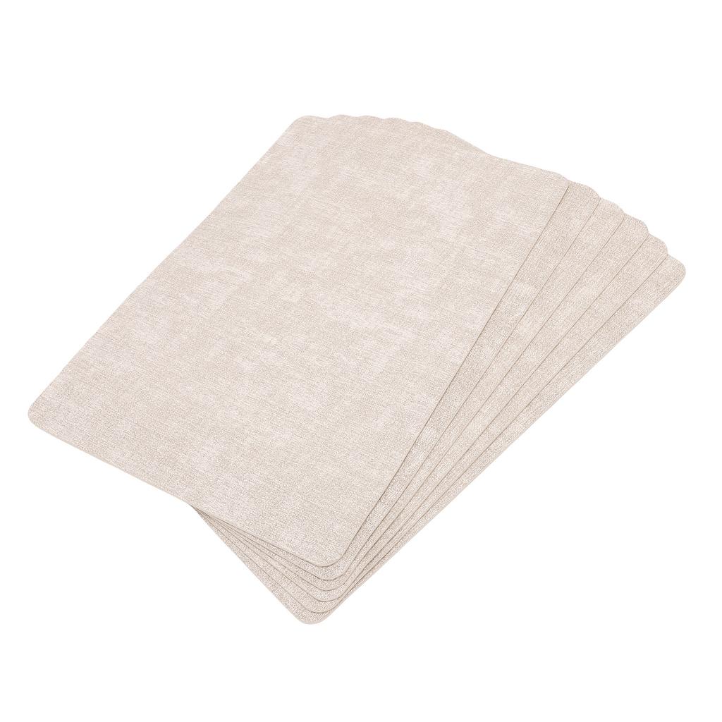 6Pcs Table Mat Set Artificial Leather Water Oil Heat Resist Multifunctional Textured Placemat for Restaurants Kitchens