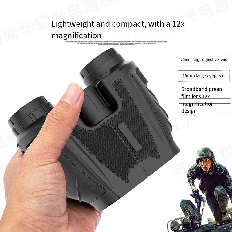 1PC Prismáticos 12 × 25 Alta Definición Visión Nocturna con Poca Luz Compactos de Bolsillo