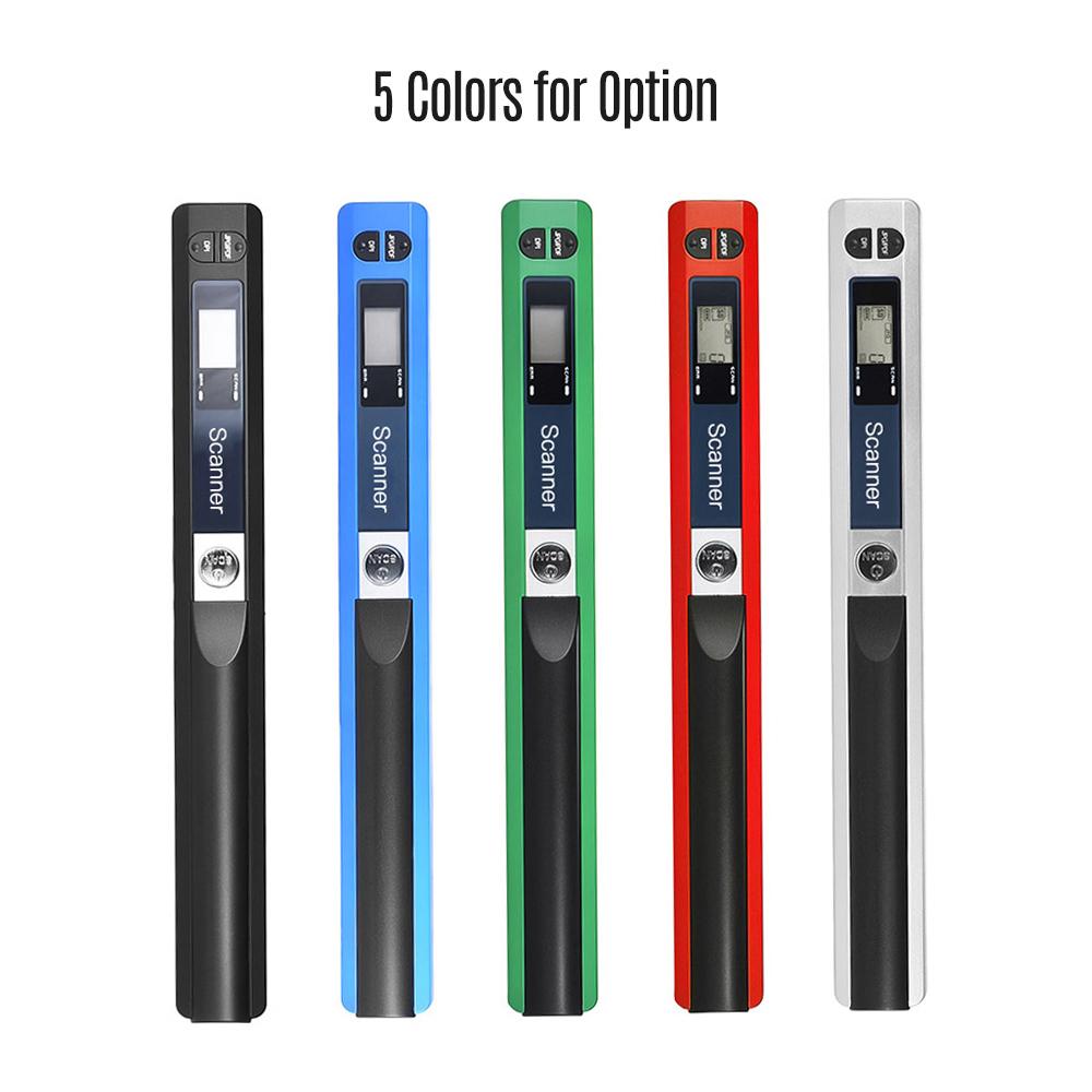 Taşınabilir El Tipi Kablosuz Tarayıcı A4 Boyutu 900 DPI JPG PDF Formatları LCD Ekran Koruyucu Çanta ve 8GB TF Kart ile