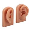 Piercing Practice Ear Model Flexible Reusable Silicone Human Ear Model Practice Left Right Dark Skin Tone